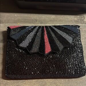Vintage Hand beaded La Regale scalloped Clutch